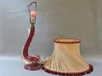 Lot 347 - A Venetian Murano cranberry and clear glass