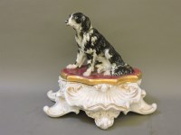 Lot 260 - A French porcelain desk stand