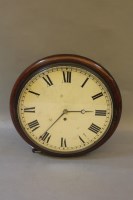 Lot 344 - An English single fusee wall clock