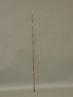 Lot 436 - An Edward VII bamboo driving whip