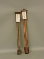 Lot 437A - A 19th century Continental rosewood stick barometer