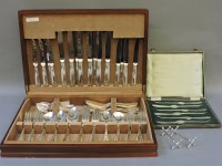 Lot 419 - A French canteen of cutlery