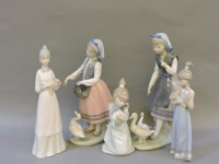 Lot 309 - Four Lladro figures