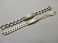 Lot 67 - A gentleman's sterling silver identity bracelet