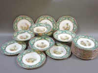 Lot 363 - An English bone china dessert service