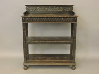 Lot 594 - A late Victorian dark oak buffet