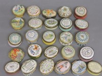 Lot 218 - A collection of twenty-four enamel boxes