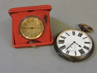 Lot 88 - A late 19th century Goliath type pocket/travel clock