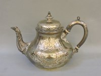 Lot 167 - A Victorian silver teapot