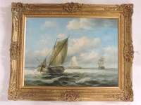 Lot 492 - William Conday
SAILING BOATS AT SEA
Signed l.r.