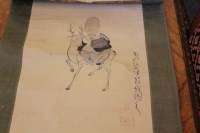 Lot 410 - A group of Japanese? photos and hanging scrolls