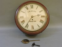 Lot 513A - A 19th century single fusee wall clock