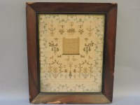 Lot 345 - An early Victorian sampler