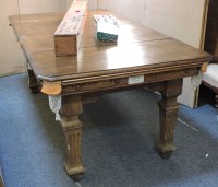 Lot 618 - An oak billiards/dining table