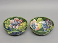 Lot 231 - Two Moorcroft 'Clematis' pattern bowls