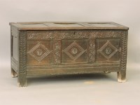 Lot 513 - A 17th century oak coffer