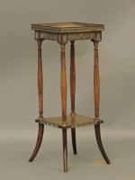 Lot 539 - A Louis XVI style mahogany and beechwood stand