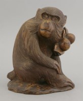 Lot 390 - A boxwood Ape