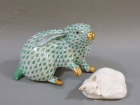 Lot 292 - A Herend fishnet rabbit figure