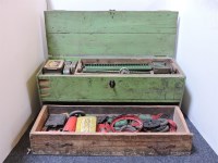 Lot 312 - An old chest of pre war Meccano