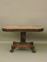 Lot 769 - A 19th century rosewood square breakfast table