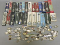 Lot 163 - A collection of silver plated spoons