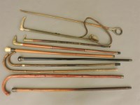 Lot 444 - Five silver mounted walking sticks