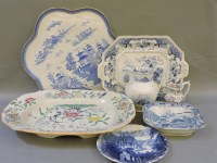 Lot 416 - A large Worcester porcelain lobed tray