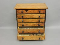 Lot 357 - A Victorian pitch pine six drawer butterfly collection