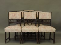 Lot 567 - A set of late 19th century six mahogany dining chairs