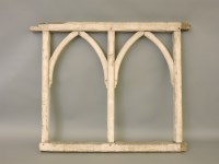 Lot 655 - A white painted wooden painted Gothic window