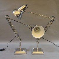 Lot 430 - A pair of chromed anglepoise desk lamps