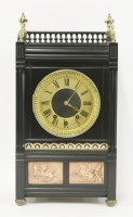 Lot 303 - A French black slate mantel clock