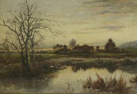 Lot 255 - William Ashton (1853-1927)
LANDSCAPES AT DUSK WITH A FIGURE BY A POND
A pair