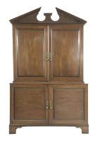 Lot 414 - A George III mahogany estate cupboard