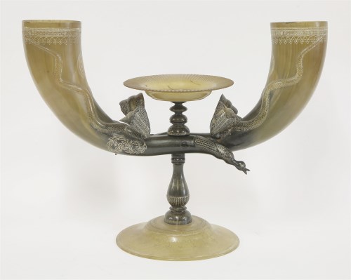 Lot 87 - An unusual Indian horn centrepiece