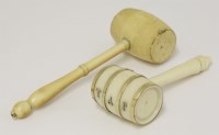 Lot 124 - An ivory gavel