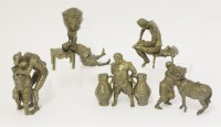 Lot 129 - An unusual gilt bronze group of five figures