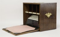 Lot 139 - A Victorian oak stationery box