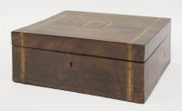 Lot 141 - An inlaid mahogany assay box