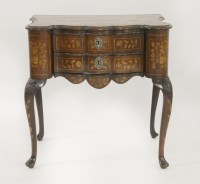 Lot 471 - A Dutch walnut and marquetry lowboy