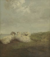 Lot 276 - Edward Robert Smythe (1810-1899)
SHEEP IN A COASTAL LANDSCAPE