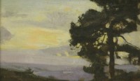 Lot 246 - Harry Watson RWS (1871-1936)
'EVENING SILHOUETTES';
verso