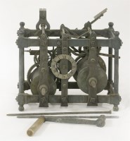 Lot 296 - A frame turret clock