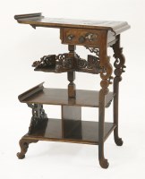 Lot 405 - A Chinese-style hardwood and mother-of-pearl inlaid occasional table