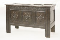 Lot 320 - An oak coffer