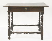 Lot 321 - A Charles II oak side table