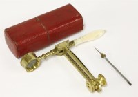 Lot 72 - An unused brass and ivory-handled 'Pocket Botanist's Microscope'