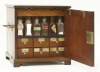 Lot 75 - A fitted tabletop apothecary's chest