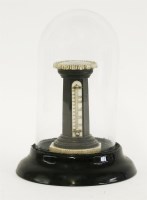 Lot 80 - An unusual ebony and ivory pedestal 'Porters Magnetic Sundial'